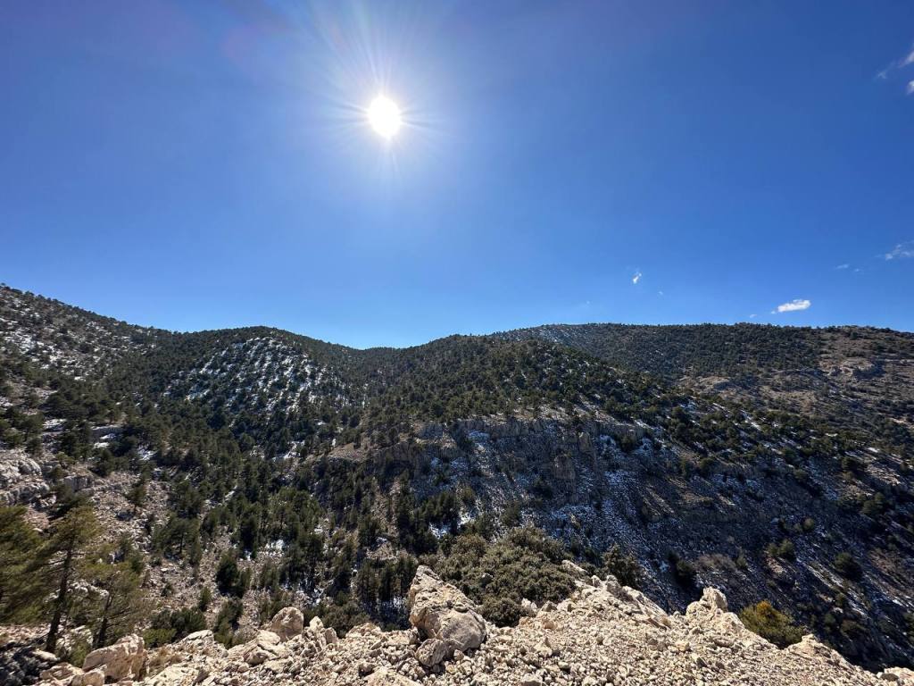 ruta a pico obispo techo de Murcia